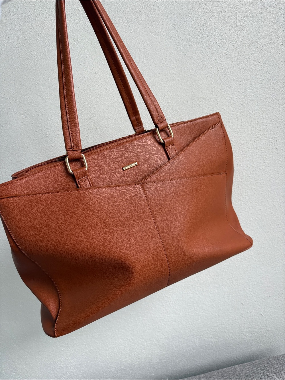 Leather Tote Bag in Cognac Brown - Classic Everyday Carry